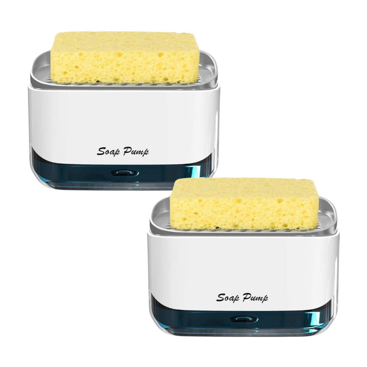 HYGGE - Set de 2 Dispensadores de Detergente y jabón liquido Esponja