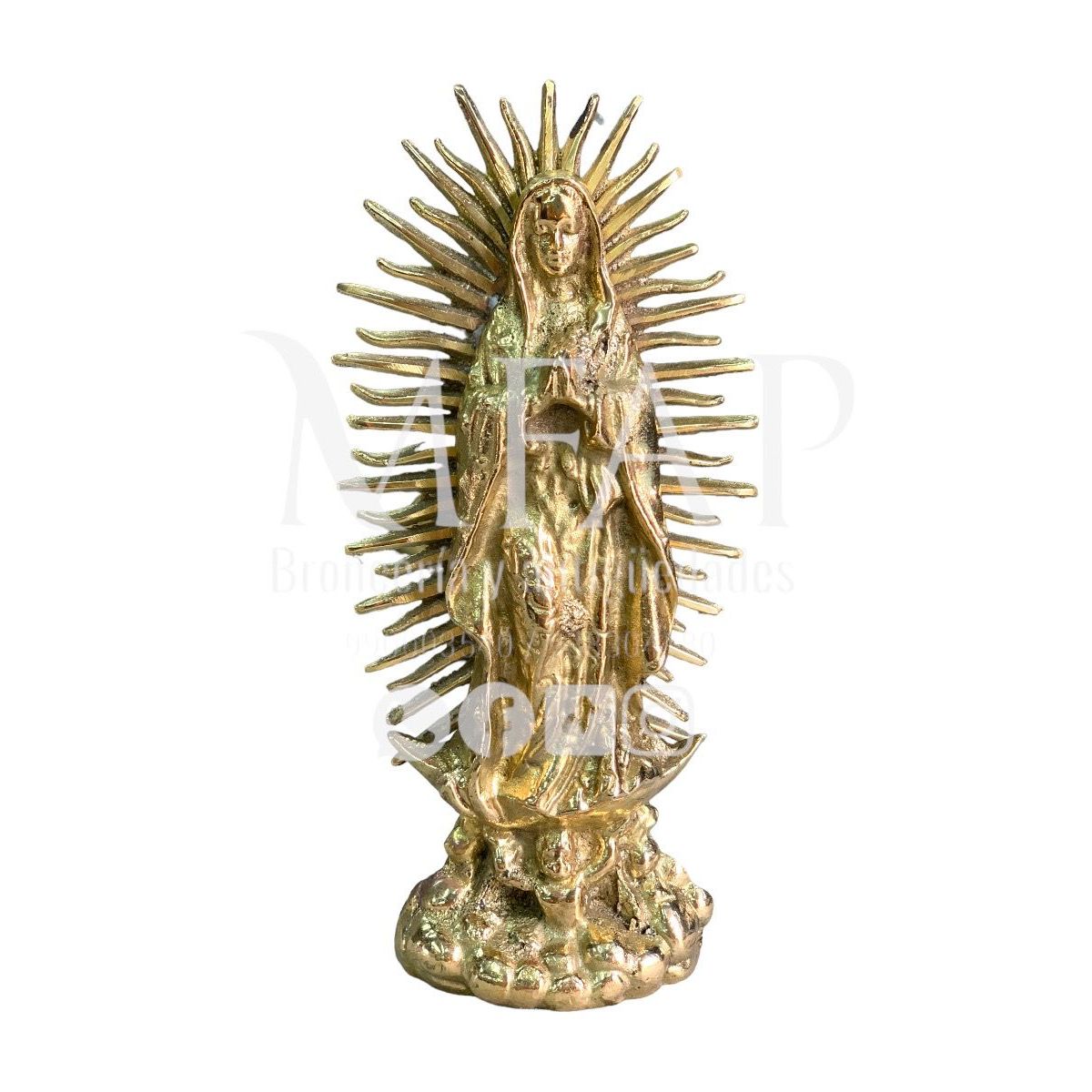 MFAP BRONCERIA Y ANTIGUEDADES - Virgen de Guadalupe en bronce - pequeña