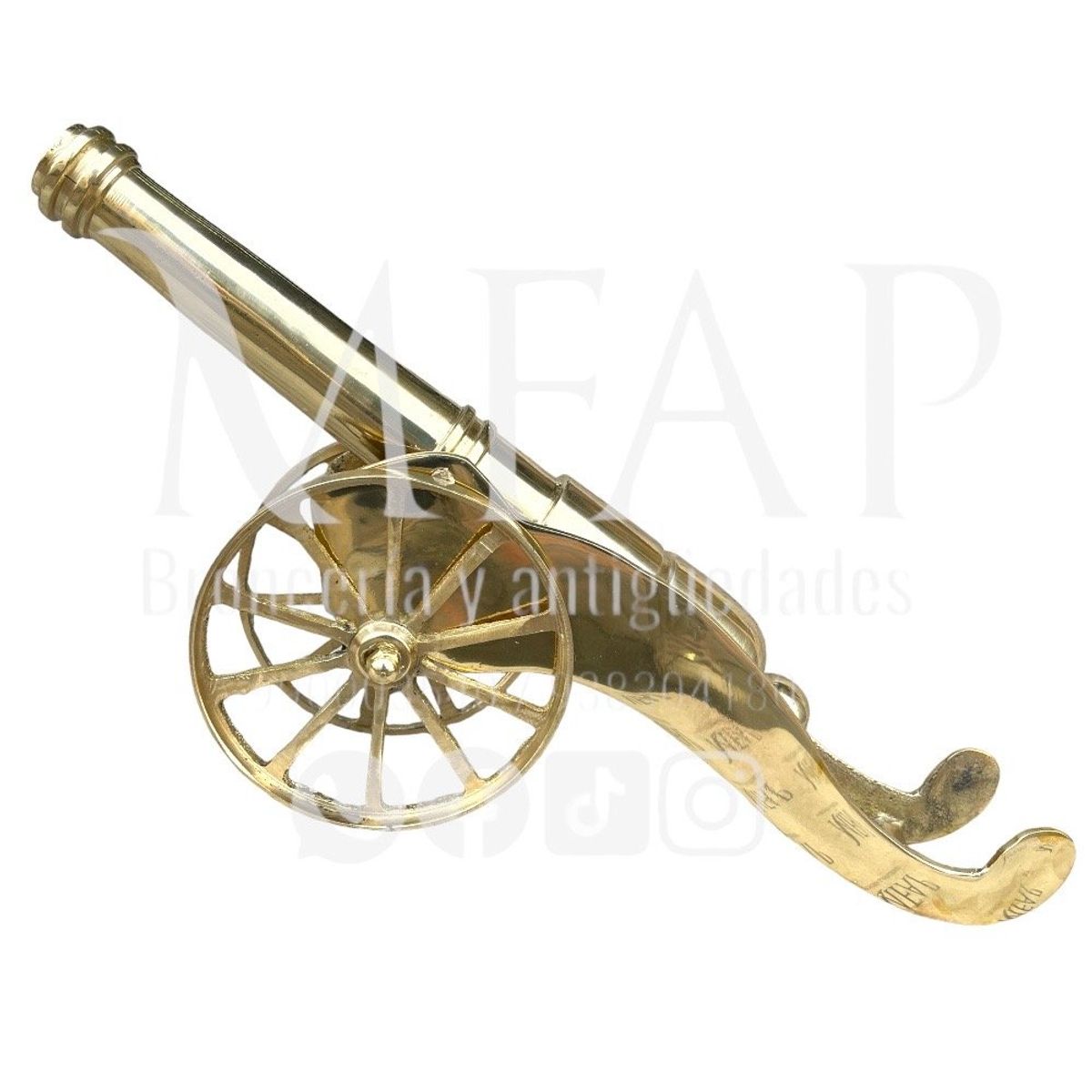 MFAP BRONCERIA Y ANTIGUEDADES - Cañon grande en bronce 20x40 cm