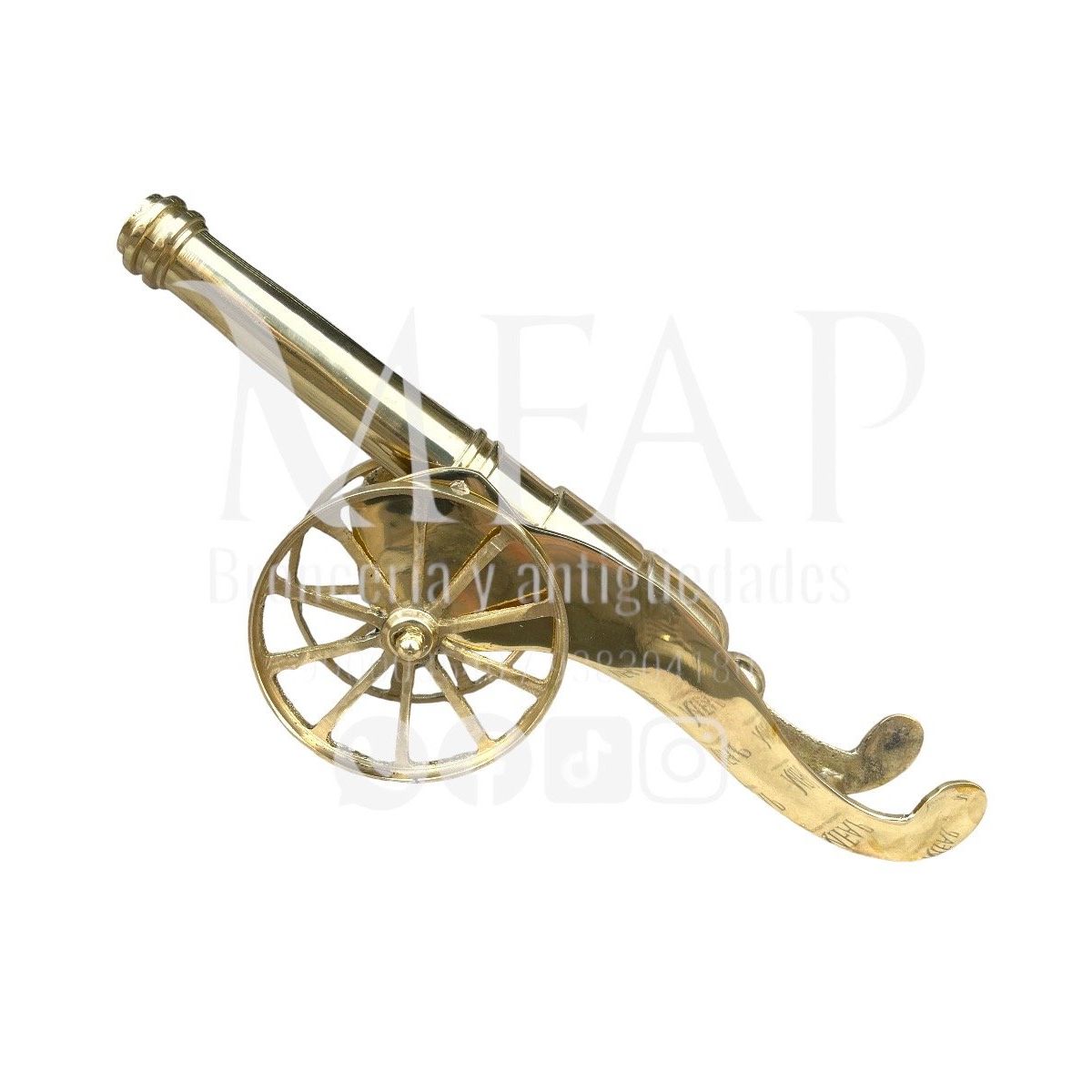 MFAP BRONCERIA Y ANTIGUEDADES - Cañon grande en bronce 20x40 cm