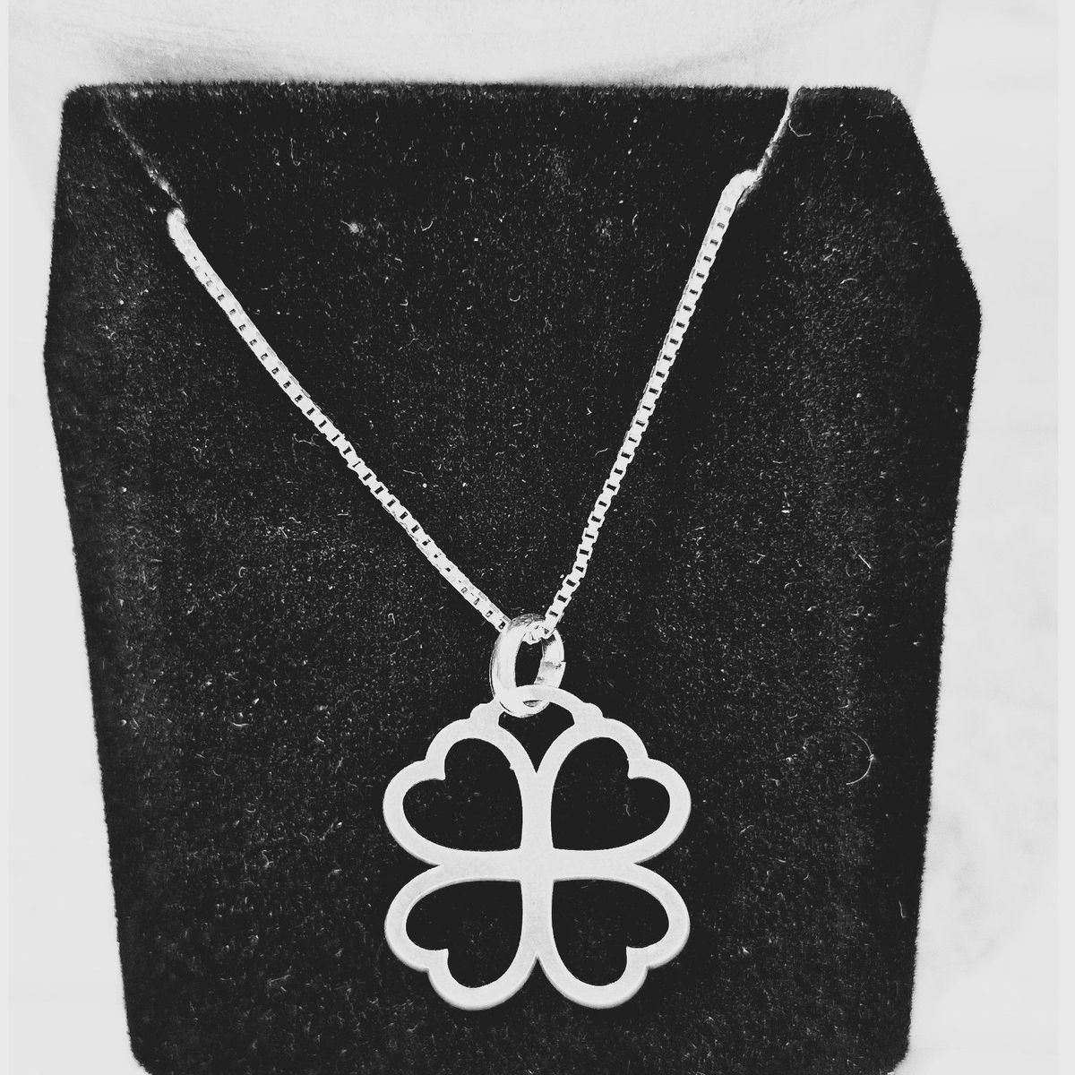 FERNANDA ROMERO JOYAS Y ACCESORIOS - Collar "Trébol 4 Hojas : Fe, Amor, Suerte y Esperanza" Plata Nacional