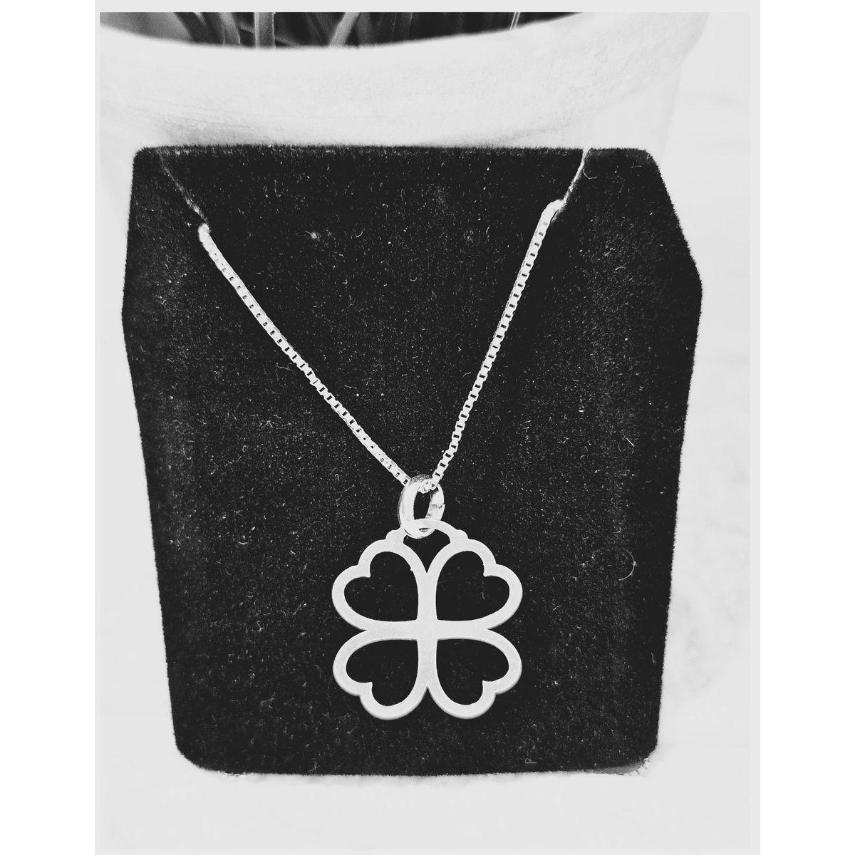 FERNANDA ROMERO JOYAS Y ACCESORIOS - Collar "Trébol 4 Hojas : Fe, Amor, Suerte y Esperanza" Plata Nacional