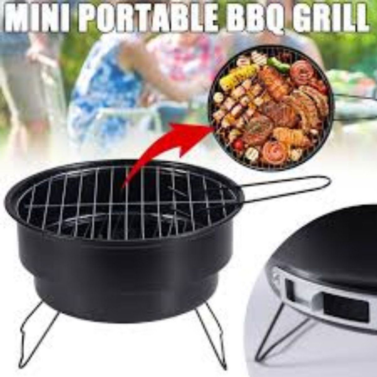 GENERICO - Mini Parrilla Plegable Circular Portátil