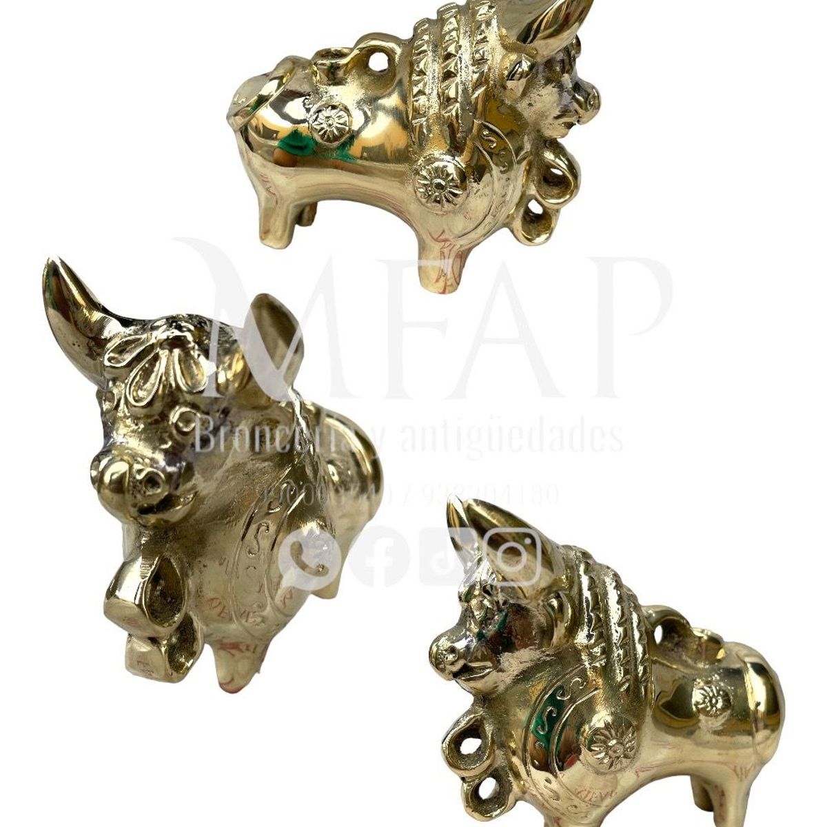 MFAP BRONCERIA Y ANTIGUEDADES - Toro Pucará en bronce