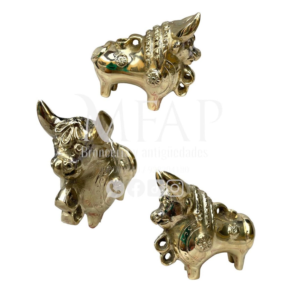 MFAP BRONCERIA Y ANTIGUEDADES - Toro Pucará en bronce