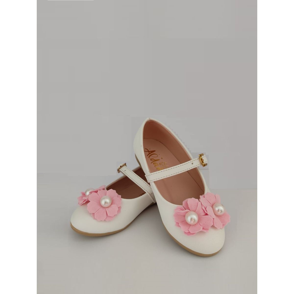 DR BROWN - Zapato flor rosa y perla