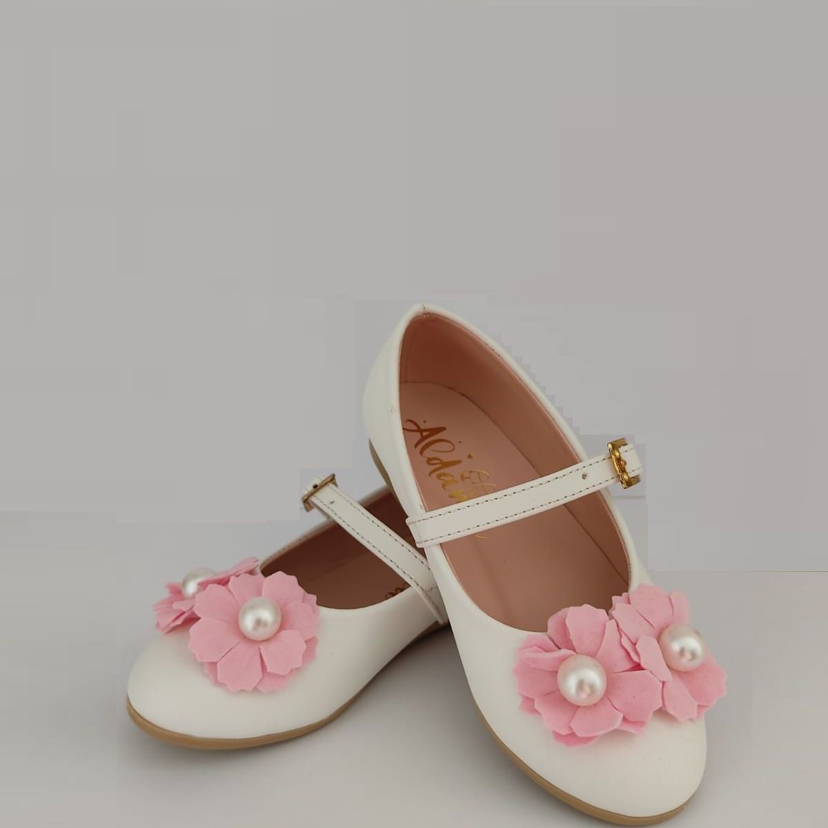 DR BROWN - Zapato flor rosa y perla