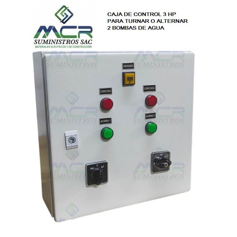 GENERICO - CAJA DE CONTROL 3 HP PARA TURNAR 2 BOMBAS DE AGUA