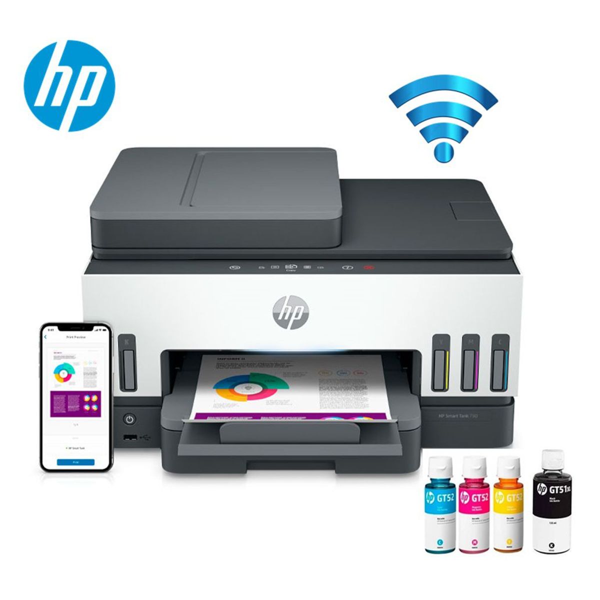 HP - IMPRESORA HP SMART TANK 790 MULTIFUNCIONAL WIFI ETHERNET 4WF66A