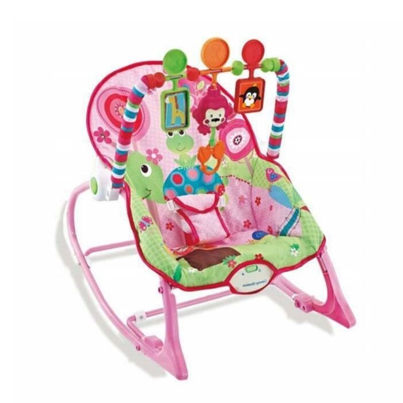 GENERICO - SILLA MECEDORA MUSICAL TORTUGA ROSADO