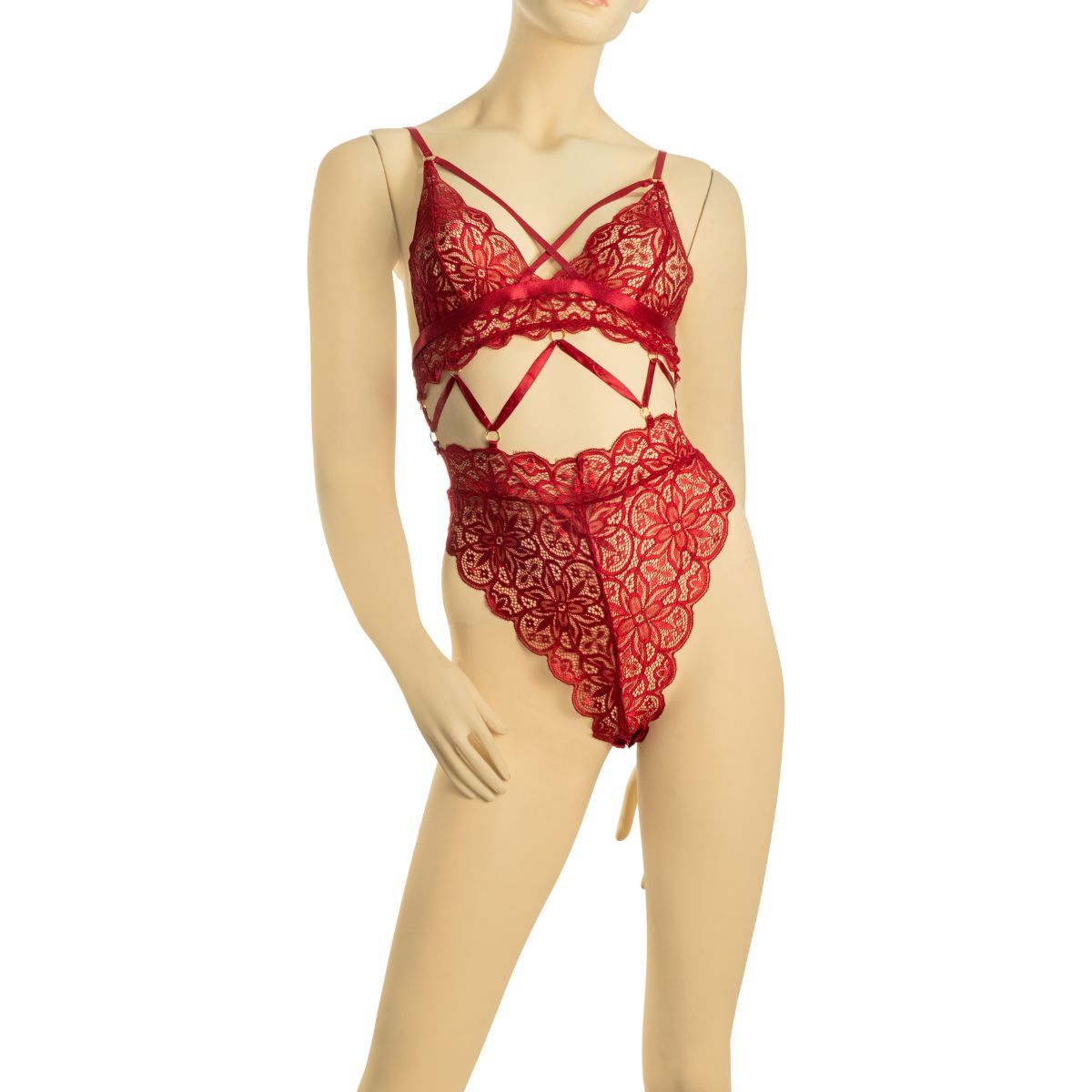 GENERICO - Lencería Sexy Mujer Cuerpo Completo con Tiras - Talla L