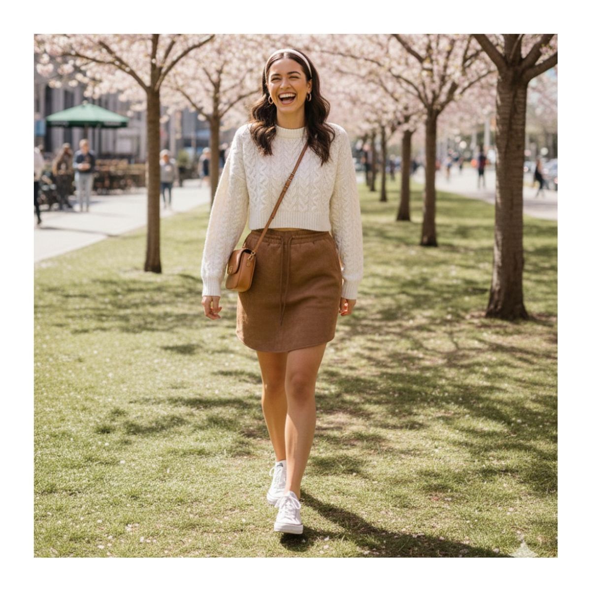 GENERICO - Falda de gamuza camel - Eksept