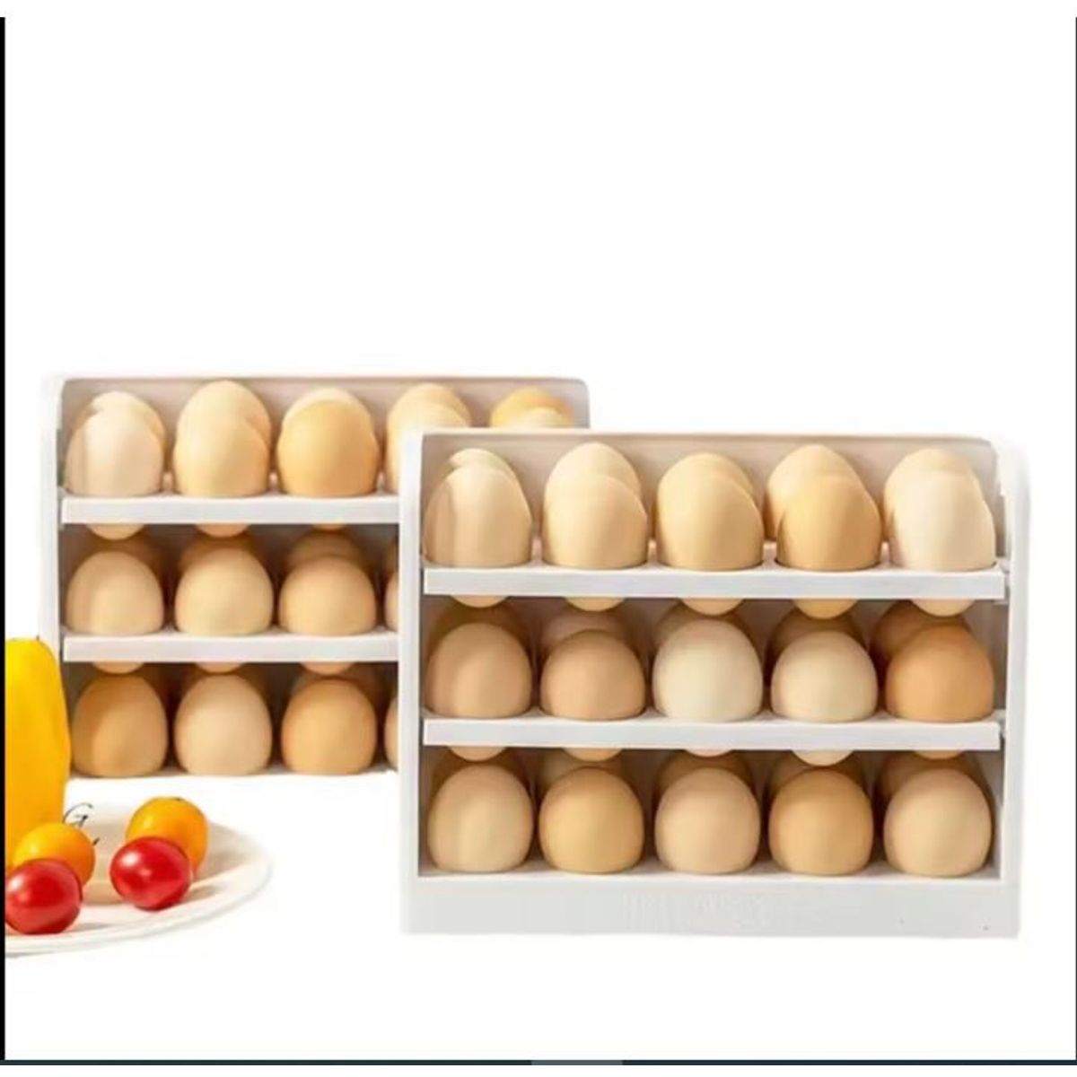 GENERICO - Organizador De Huevo De 3 Niveles De 30 Unidades