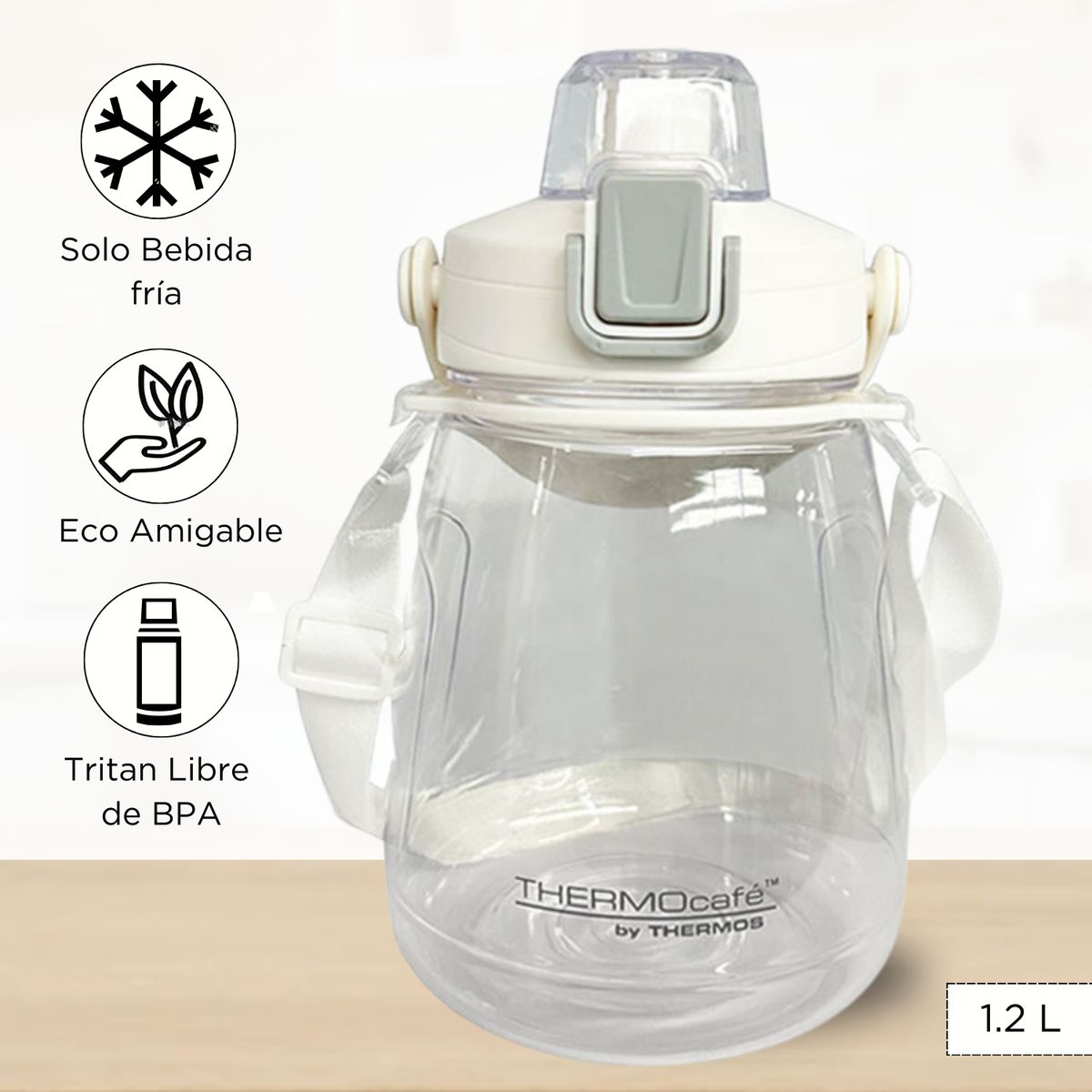 THERMOS - Tomatodo Deportivo Botella Go 1.2 Lt Gris