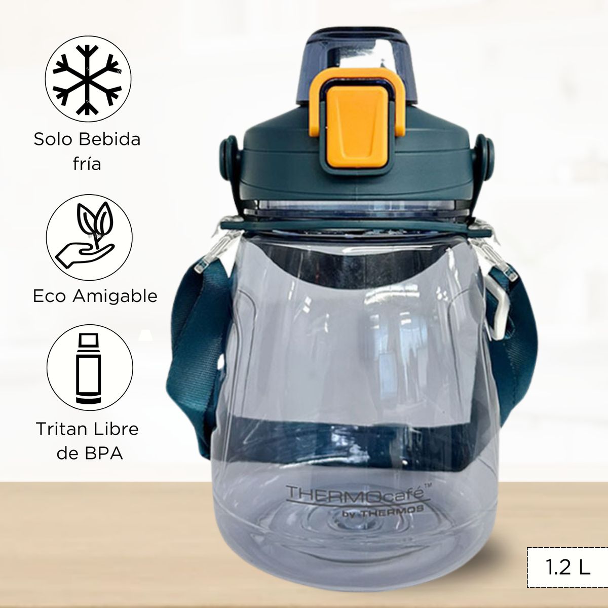 THERMOS - Tomatodo Deportivo Botella Go 1.2 Lt Azul