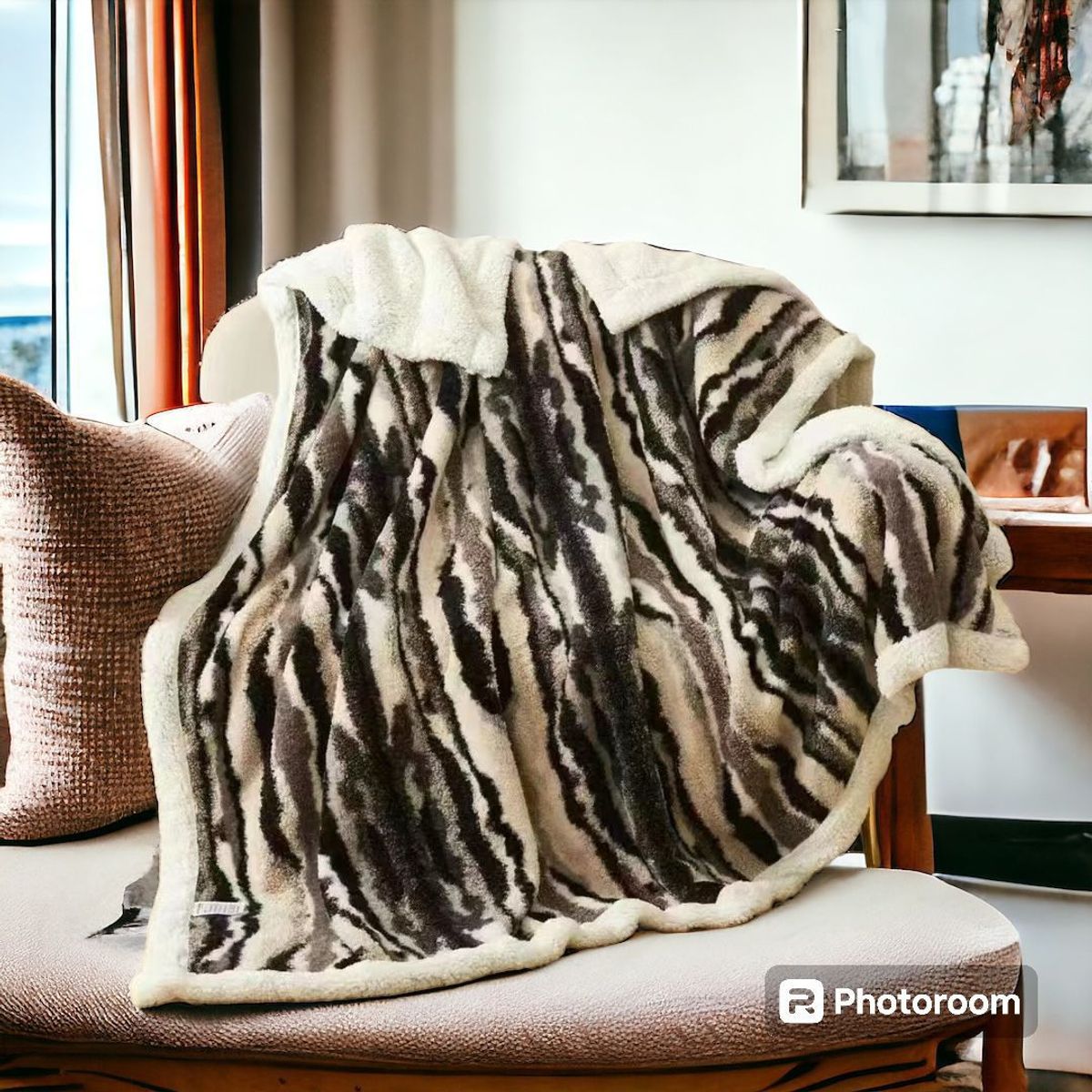 CASATEX - MANTA HIPOALERGENICA PIEL DE CONEJO CON CARNERO SHERPA PREMIUM