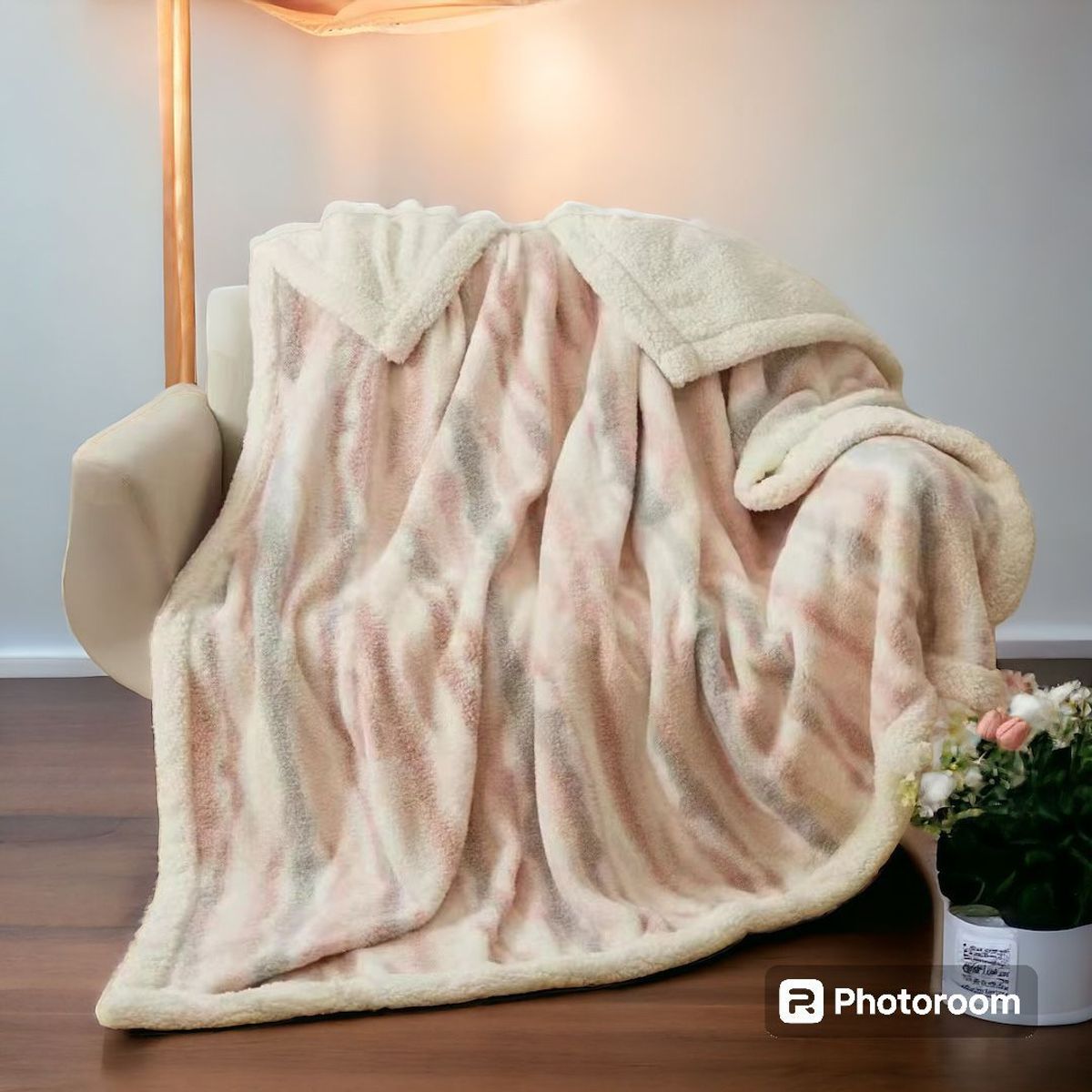 CASATEX - MANTA HIPOALERGENICA PIEL DE CONEJO CON CARNERO SHERPA PREMIUM