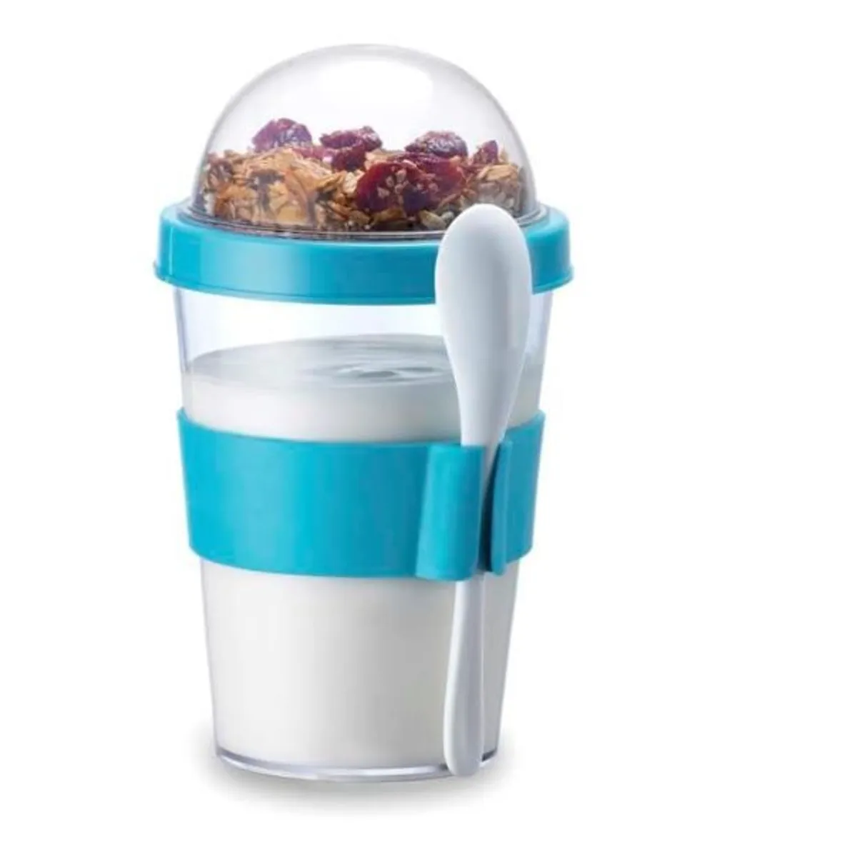 GENERICO - Vaso para Yogurt Cereal y Frutas con Cuchara