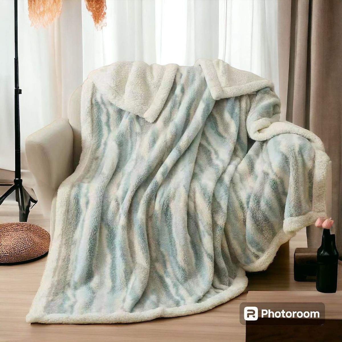 CASATEX - MANTA HIPOALERGENICA PIEL DE CONEJO CON CARNERO SHERPA PREMIUM