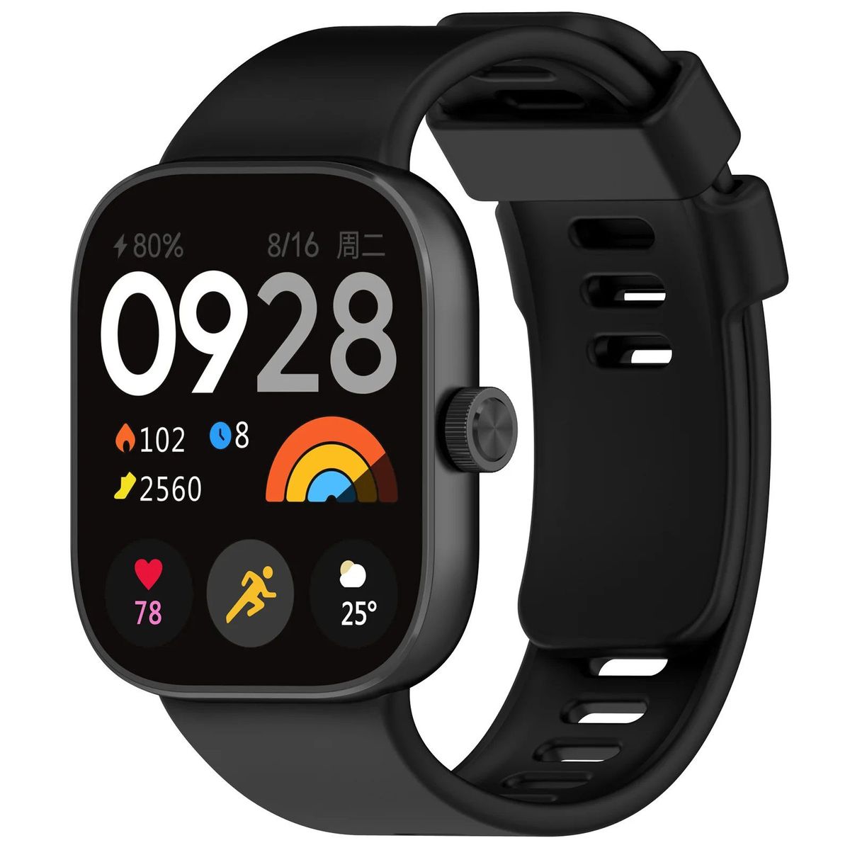 GENERICO - Correa Silicona para REDMI WATCH 4 - Negro
