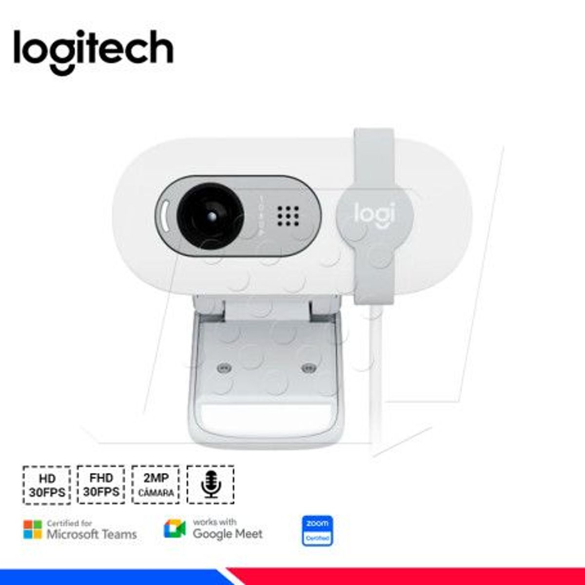 LOGITECH - CAMARA LOGITECH BRIO 100 FHD 1080P USB-A WHITE