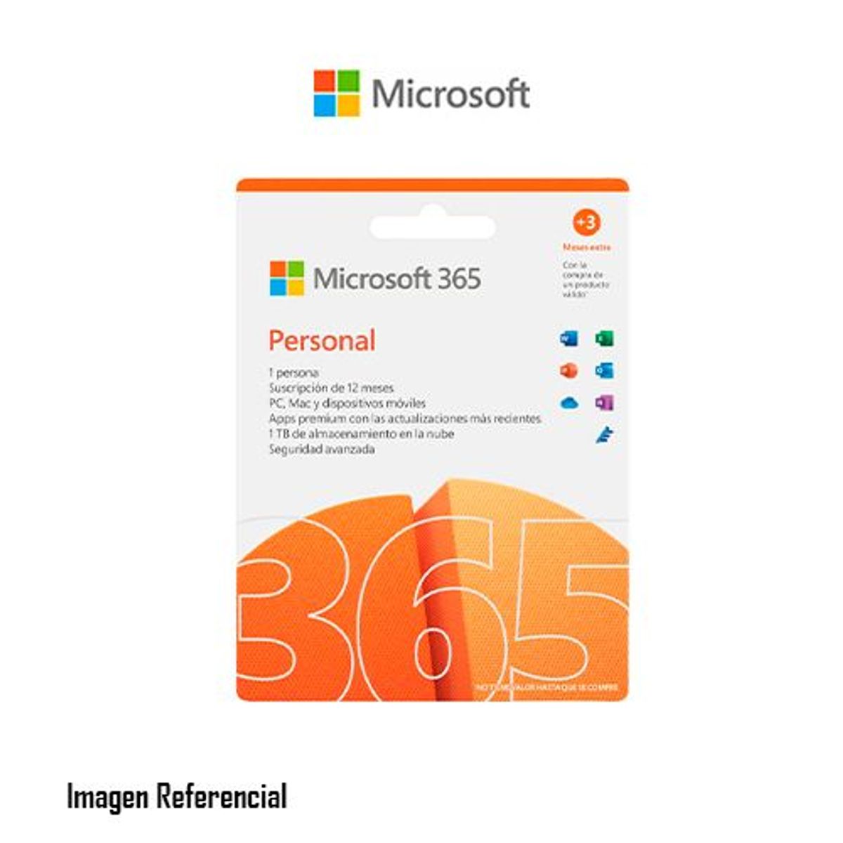 MICROSOFT - LICENCIA MICROSOFT OFFICE 365 PERSONAL PC 1 USUARIO - P/N: QQ2-00008TP