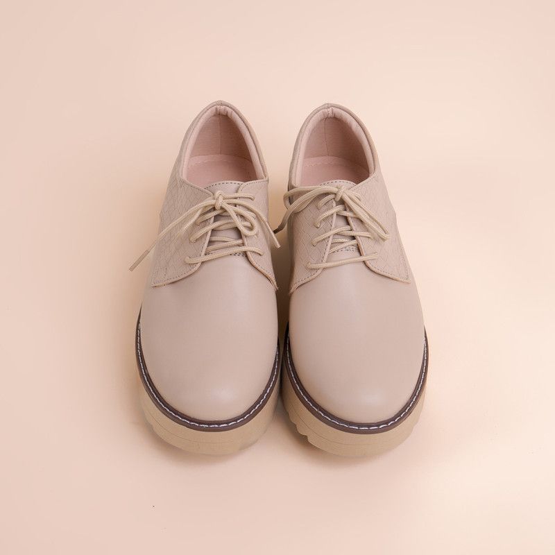 KAWKI - ZAPATOS DE MUJER DERBY FORTALEZA BEIGE