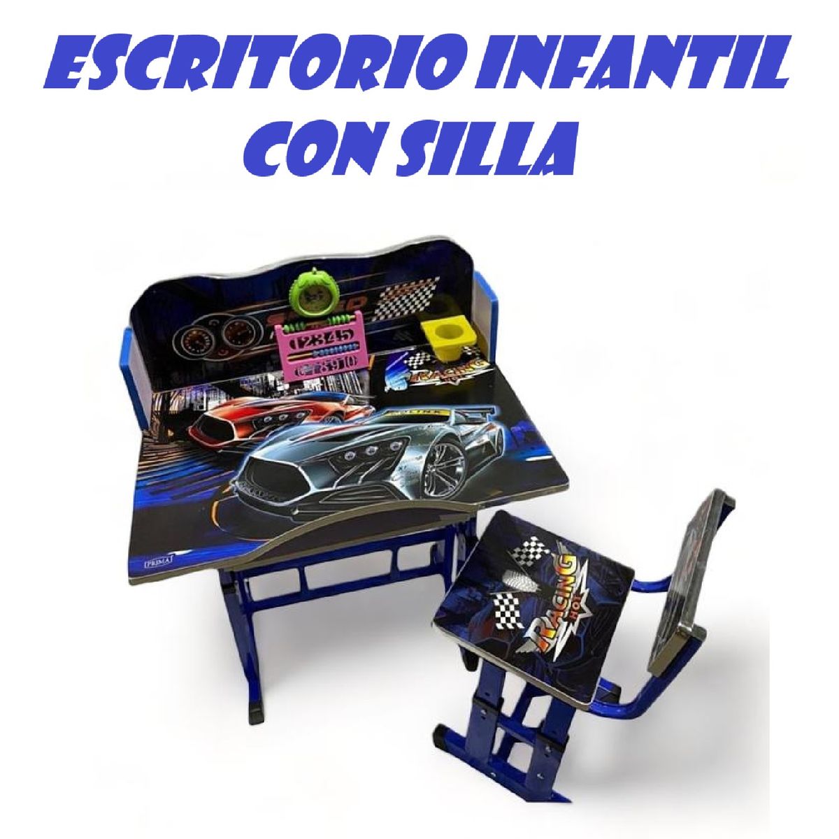 GENERICO - Mesa de Estudios Escritorio y silla Para Niño -Azul