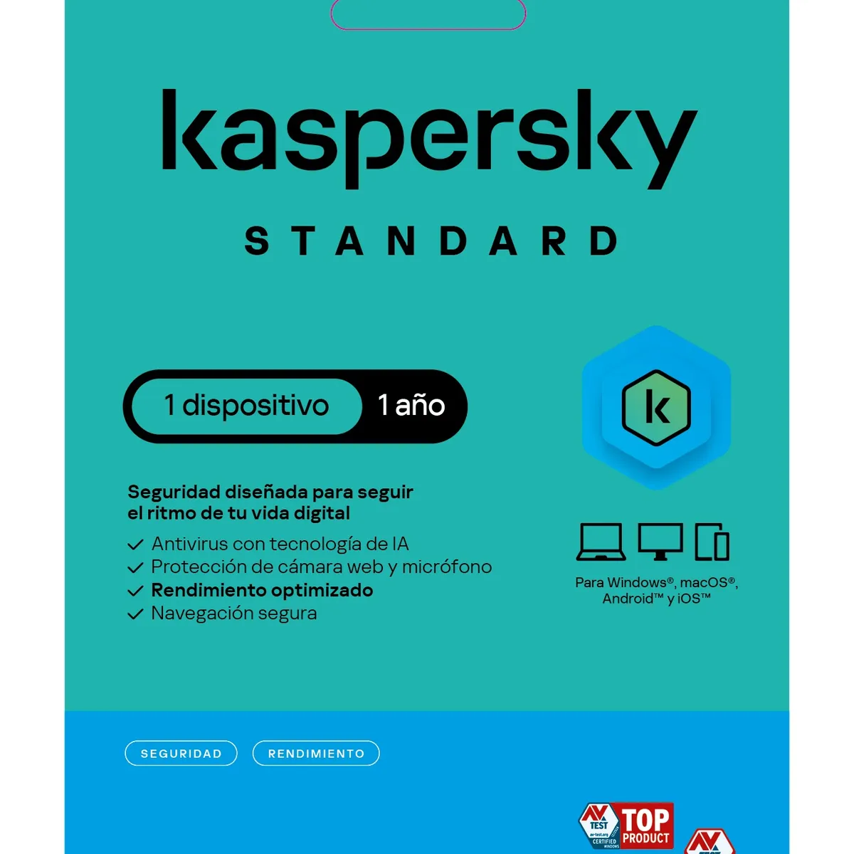 KASPERSKY - ANTIVIRUS KASPERSKY STANDARD 1PC DURACION 1 AÑO