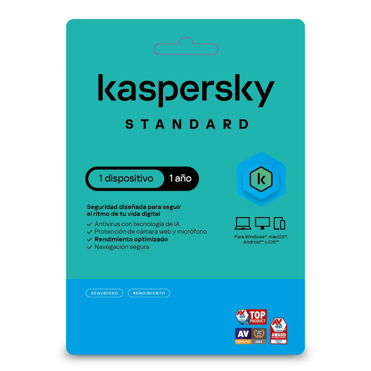 KASPERSKY - ANTIVIRUS KASPERSKY STANDARD 1PC DURACION 1 AÑO