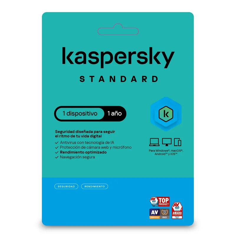 KASPERSKY - ANTIVIRUS KASPERSKY STANDARD 1PC DURACION 1 AÑO
