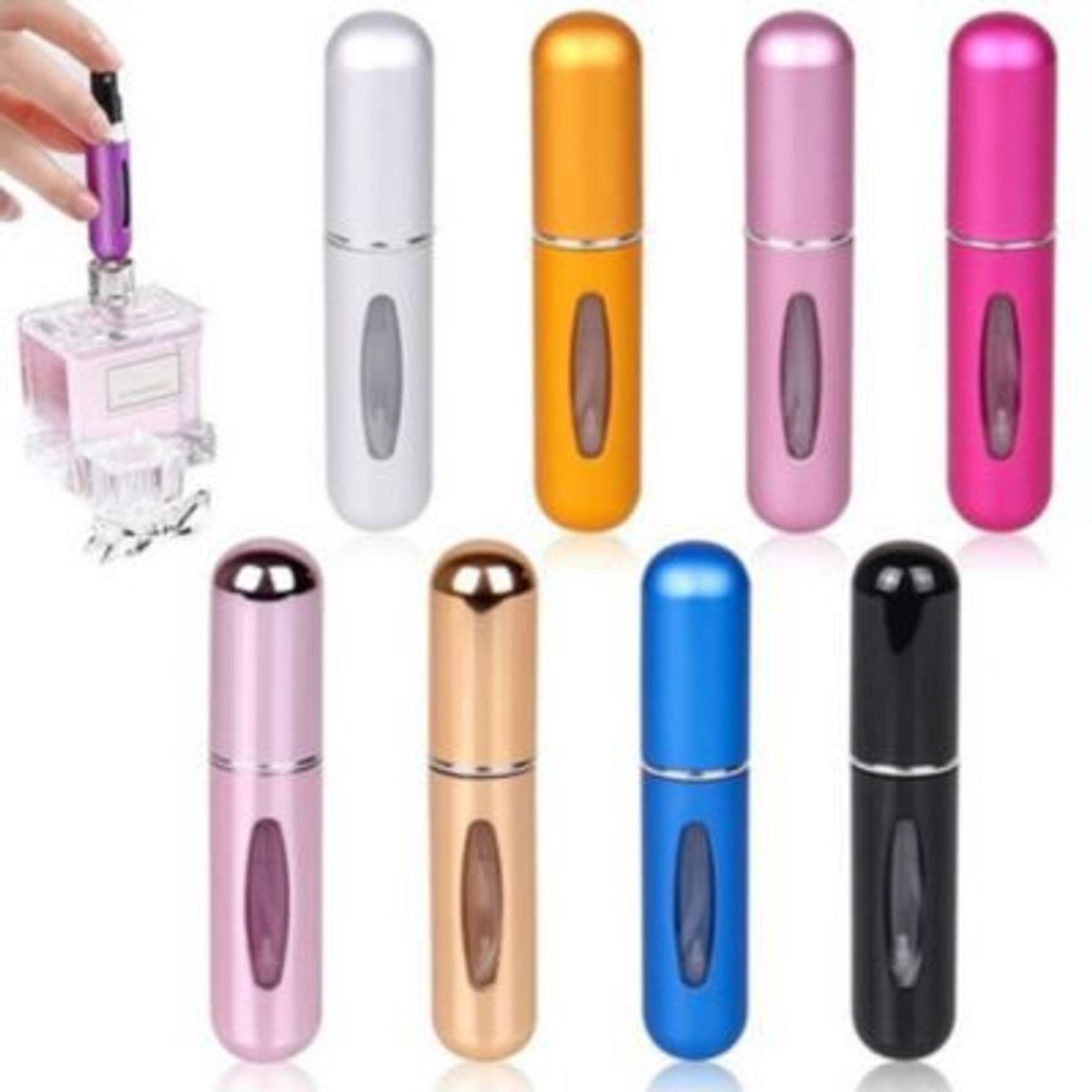 GENERICO - Pack x4 dispensador atomizador de perfume para viaje 5ml