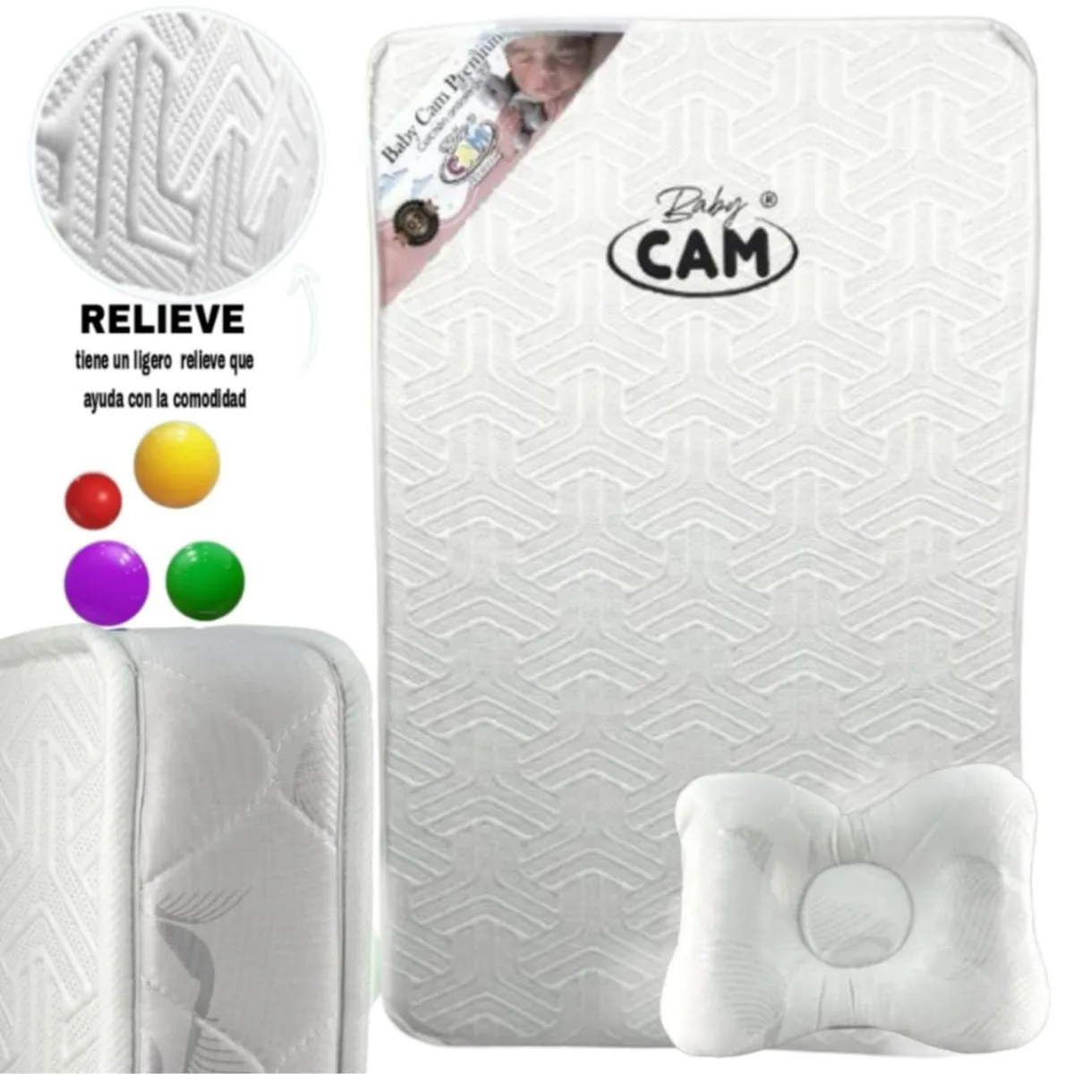 CAM - Colchón de Bebe para Cunas CAM 10 x 67 x 110 cm.