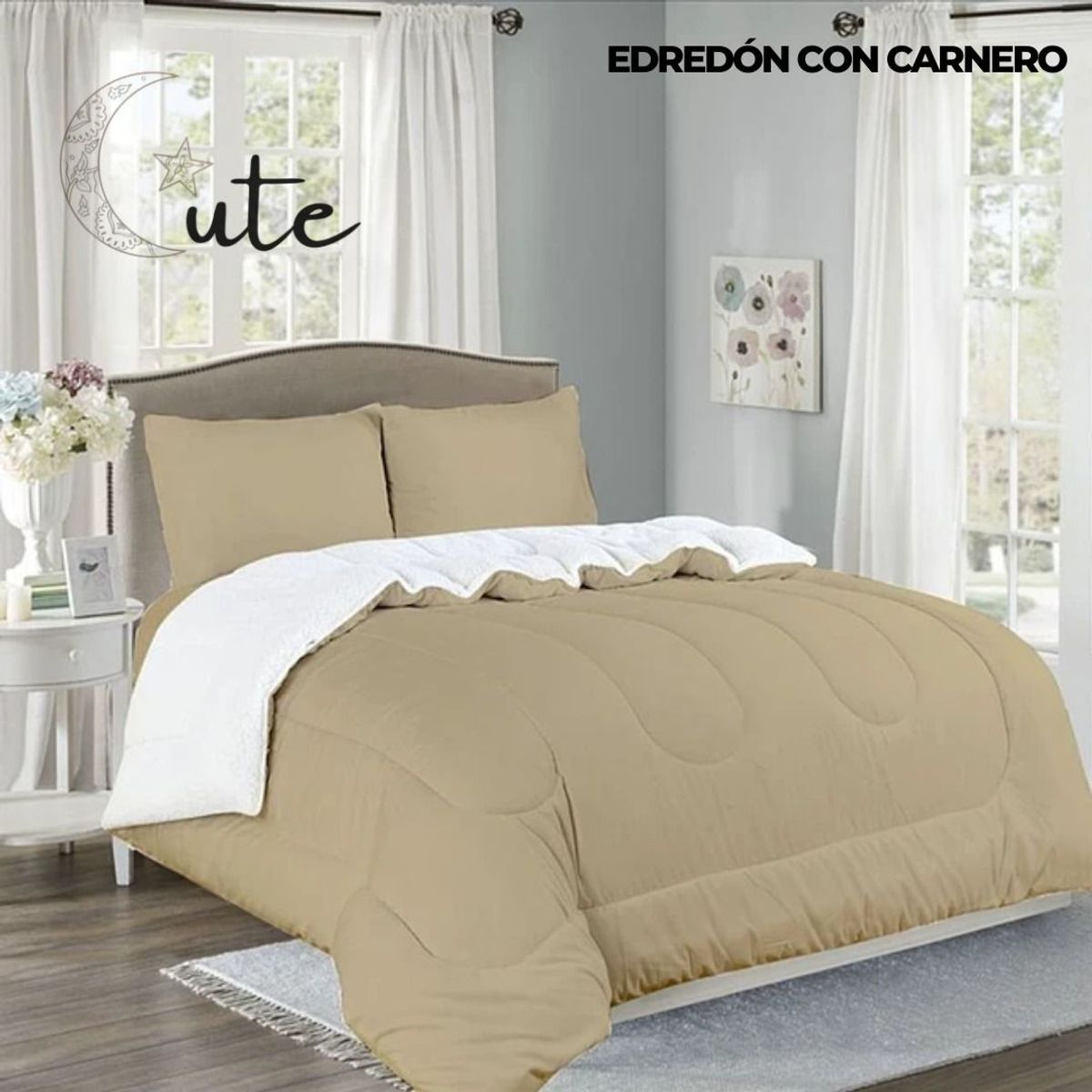 CASATEX - EDREDÓN CASATEX CON CARNERO DE 2 PLAZAS