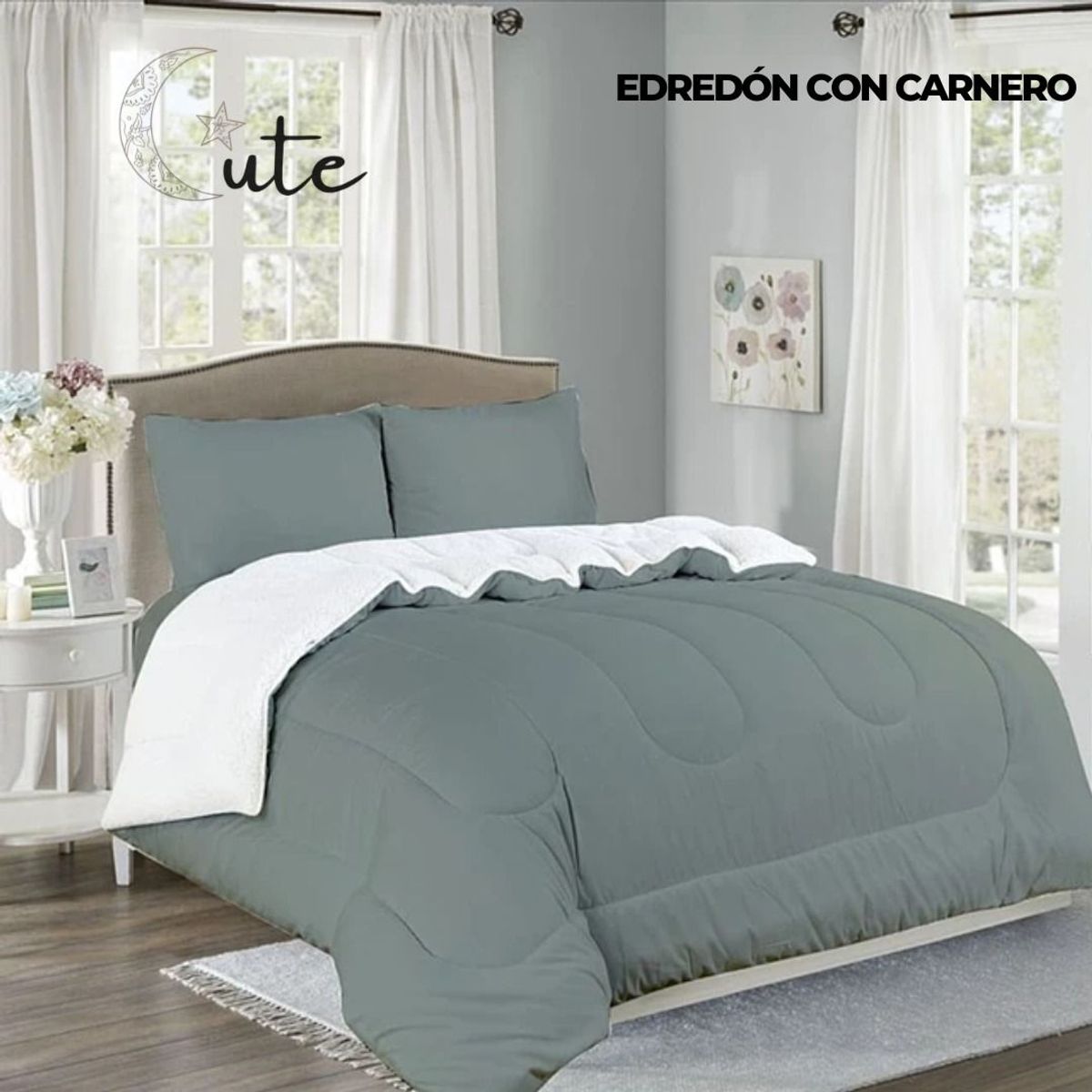 CASATEX - EDREDÓN CASATEX CON CARNERO DE 2 PLAZAS