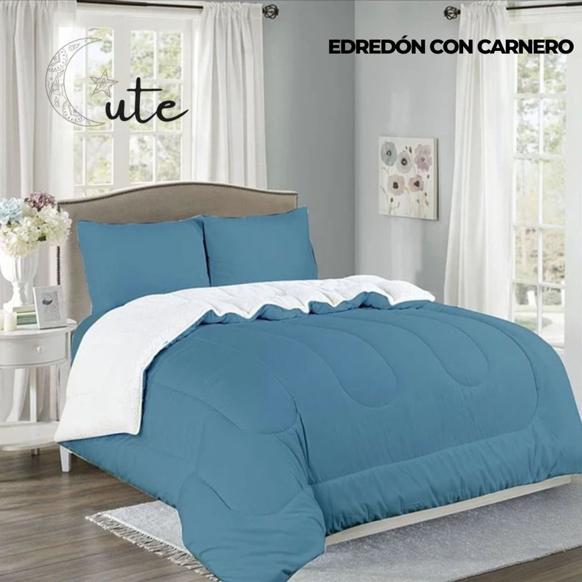 CASATEX - EDREDÓN CASATEX CON CARNERO DE 2 PLAZAS