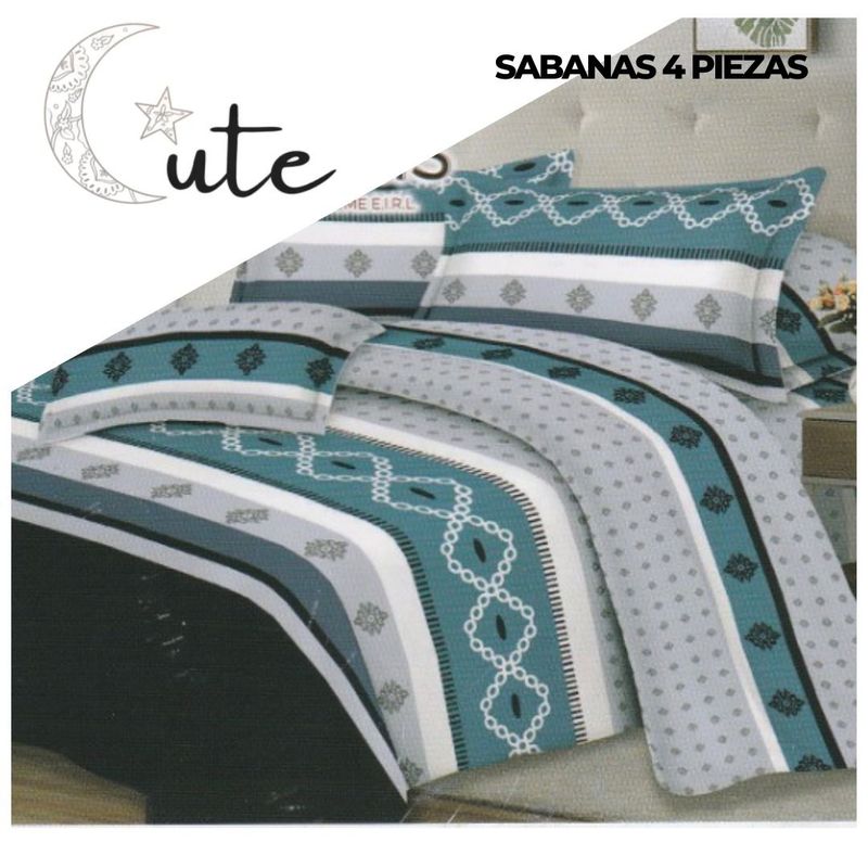 CUTE - JUEGO DE SÁBANAS DE 2 PLAZAS