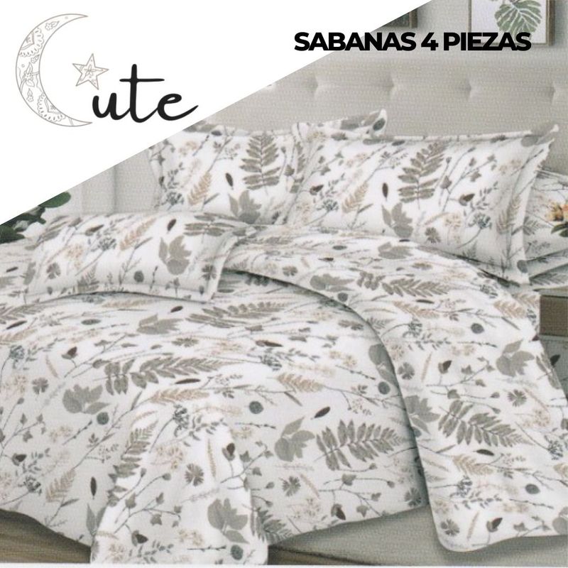 CUTE - JUEGO DE SÁBANAS DE 2 PLAZAS