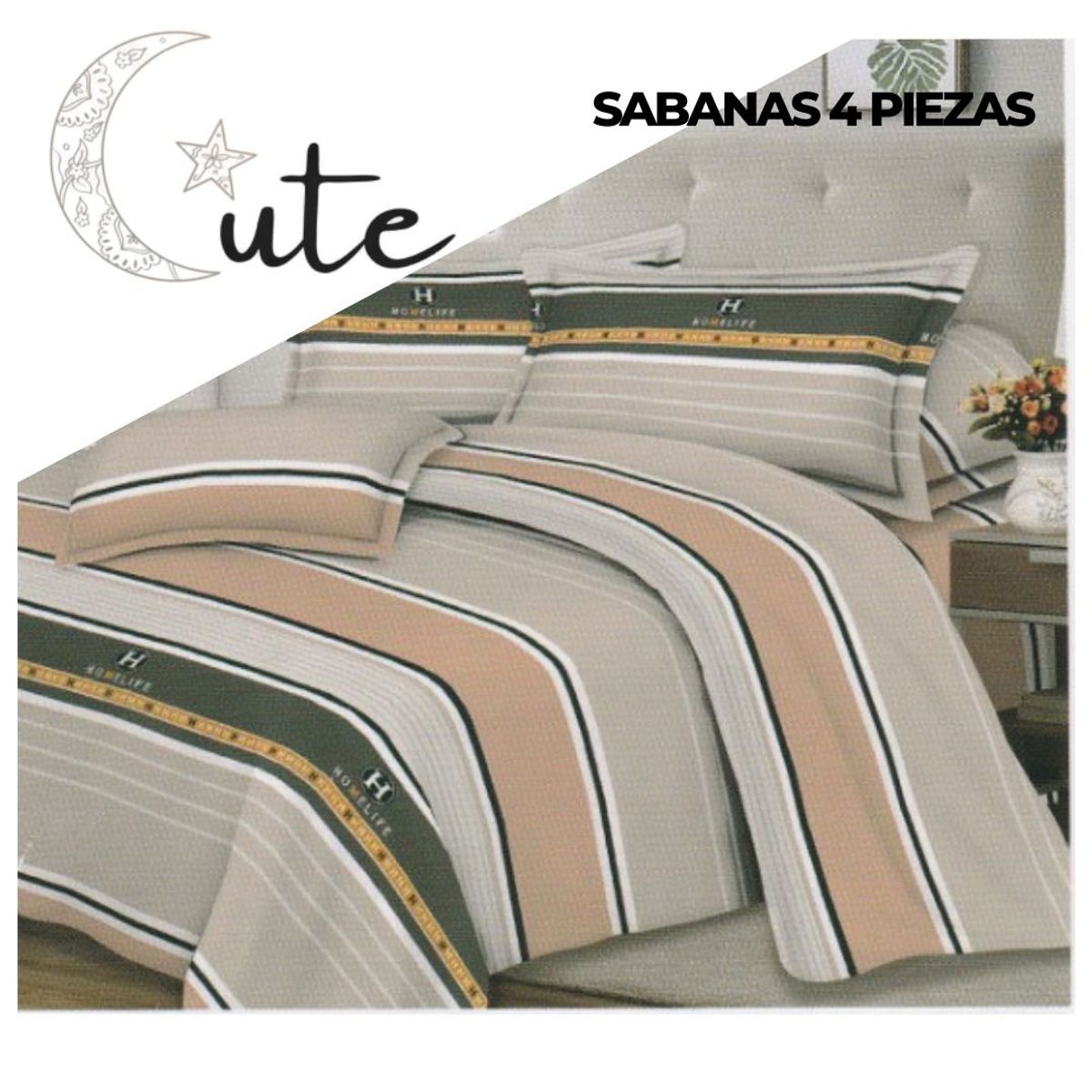 CUTE - JUEGO DE SÁBANAS DE 2 PLAZAS
