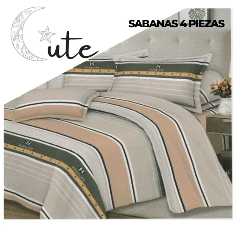 CUTE - JUEGO DE SÁBANAS DE 2 PLAZAS