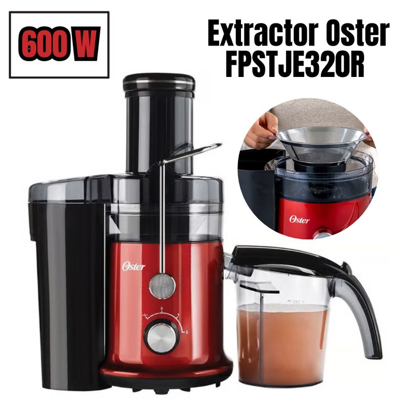 OSTER - Extractor de Jugo Oster 600W FPSTJE320R - Rojo