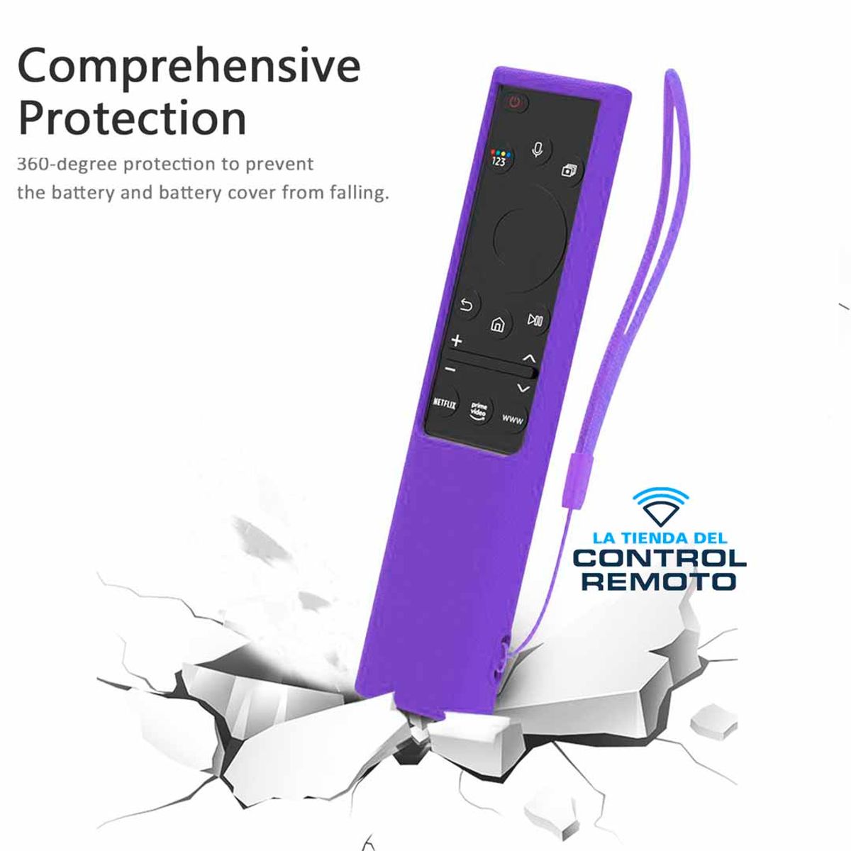CASE - Funda Protector Para Control Samsung Qled - Morado