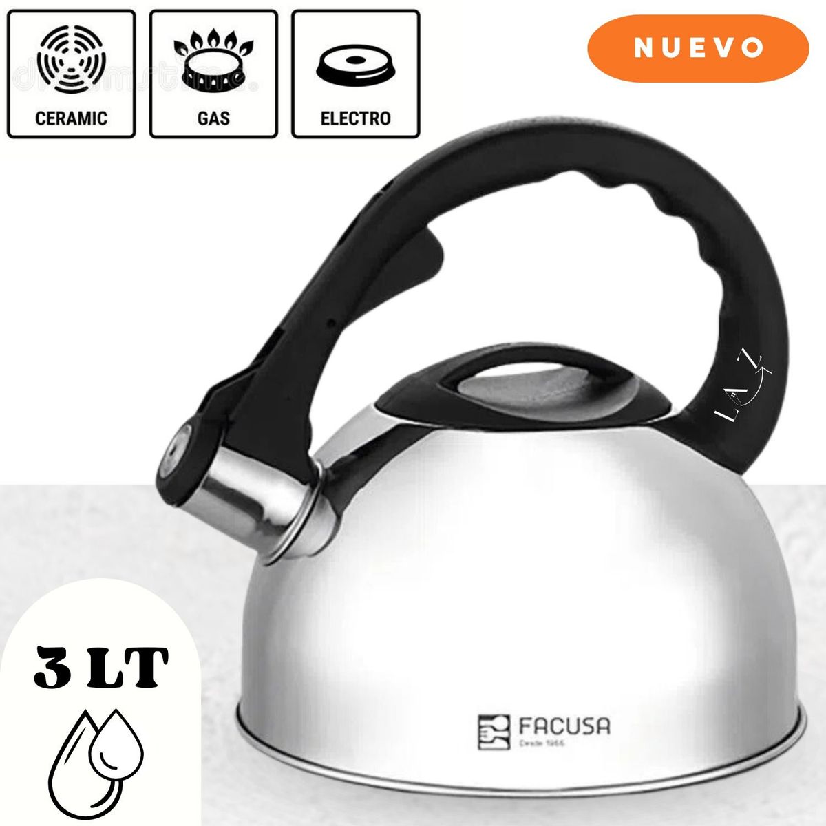 FACUSA - Tetera 3LT Con Silbador.