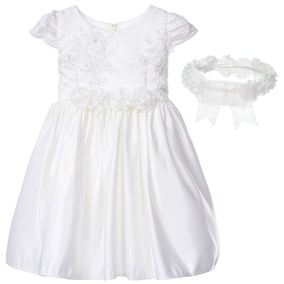 GENERICO - Vestido para Niña Banco Bautizo Sisi
