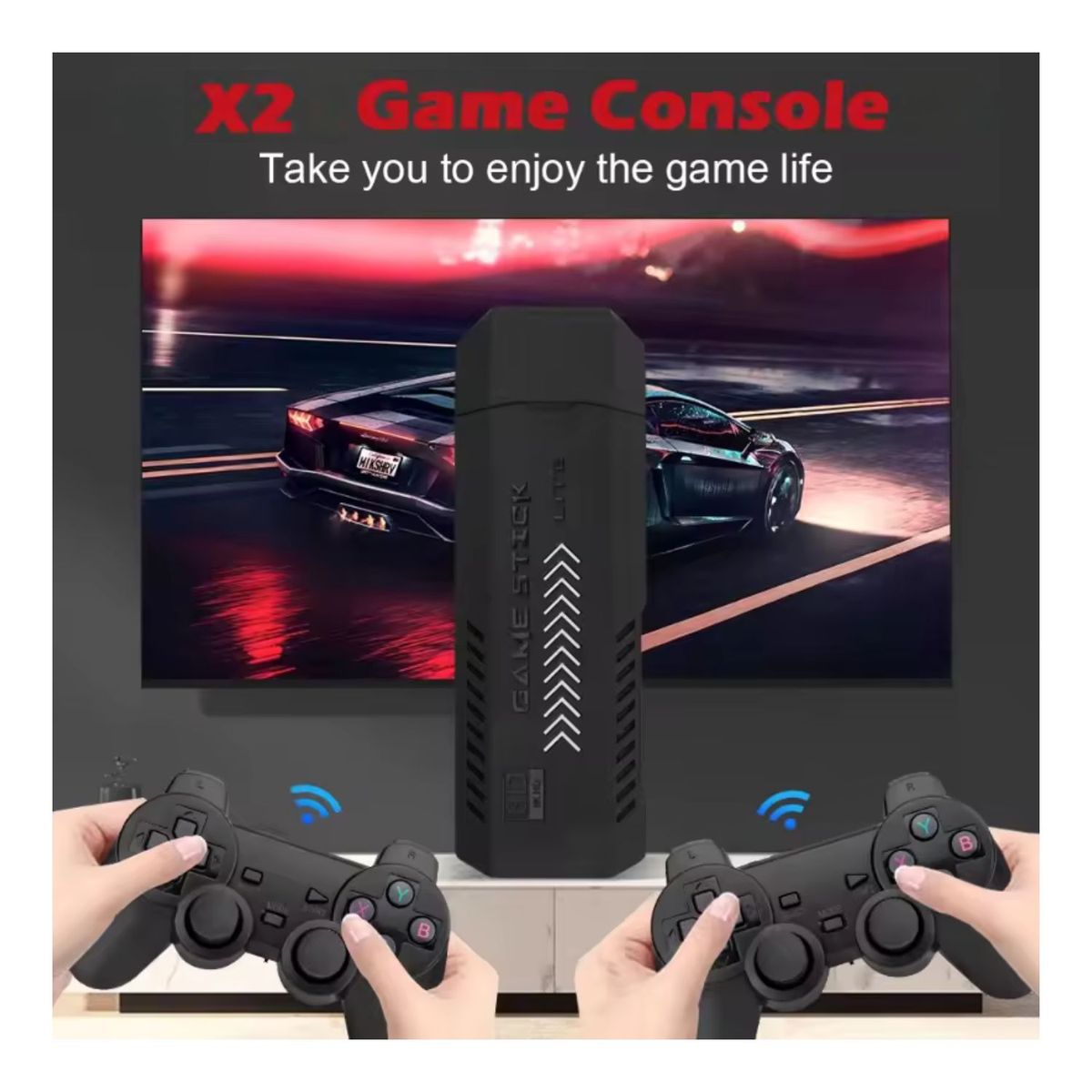 GENERICO - Consola Retro Stick X2 3D Games 64GB 33000 Juegos