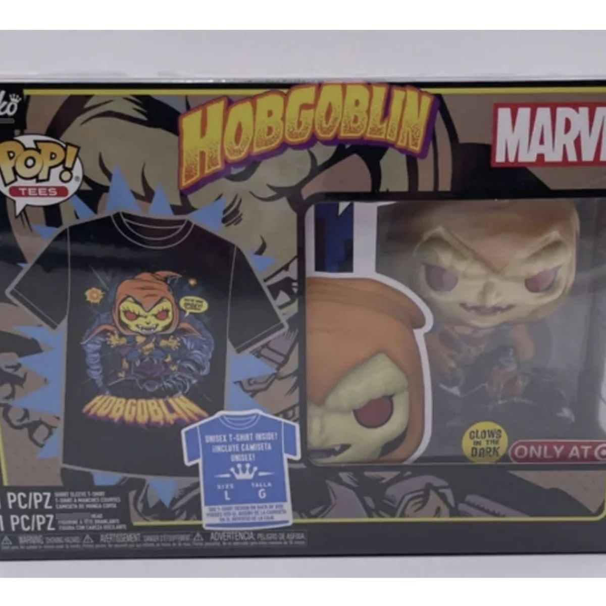 FUNKO - Hobgoblin Box Funko Pop + Polo Talla L Spiderman Exclusivo