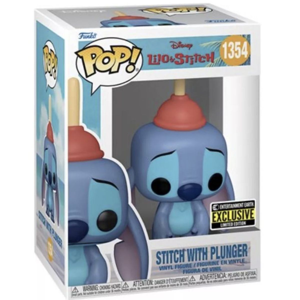 FUNKO - Stitch With Plunger Funko Pop 1354 Lilo Y Stitch Exclusivo