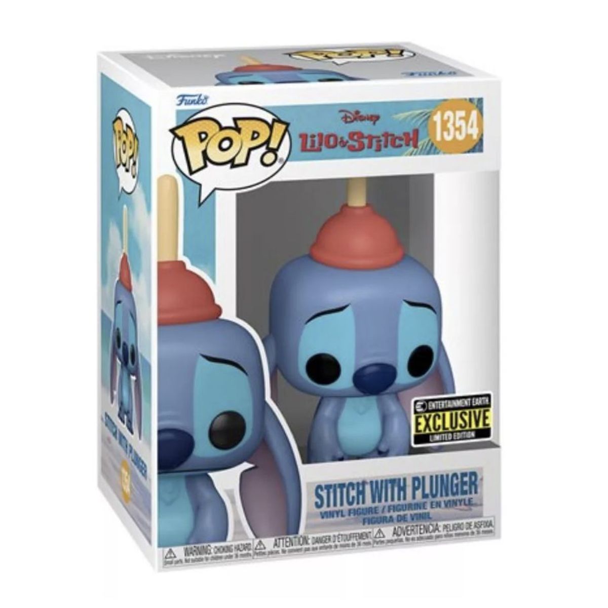FUNKO - Stitch With Plunger Funko Pop 1354 Lilo Y Stitch Exclusivo