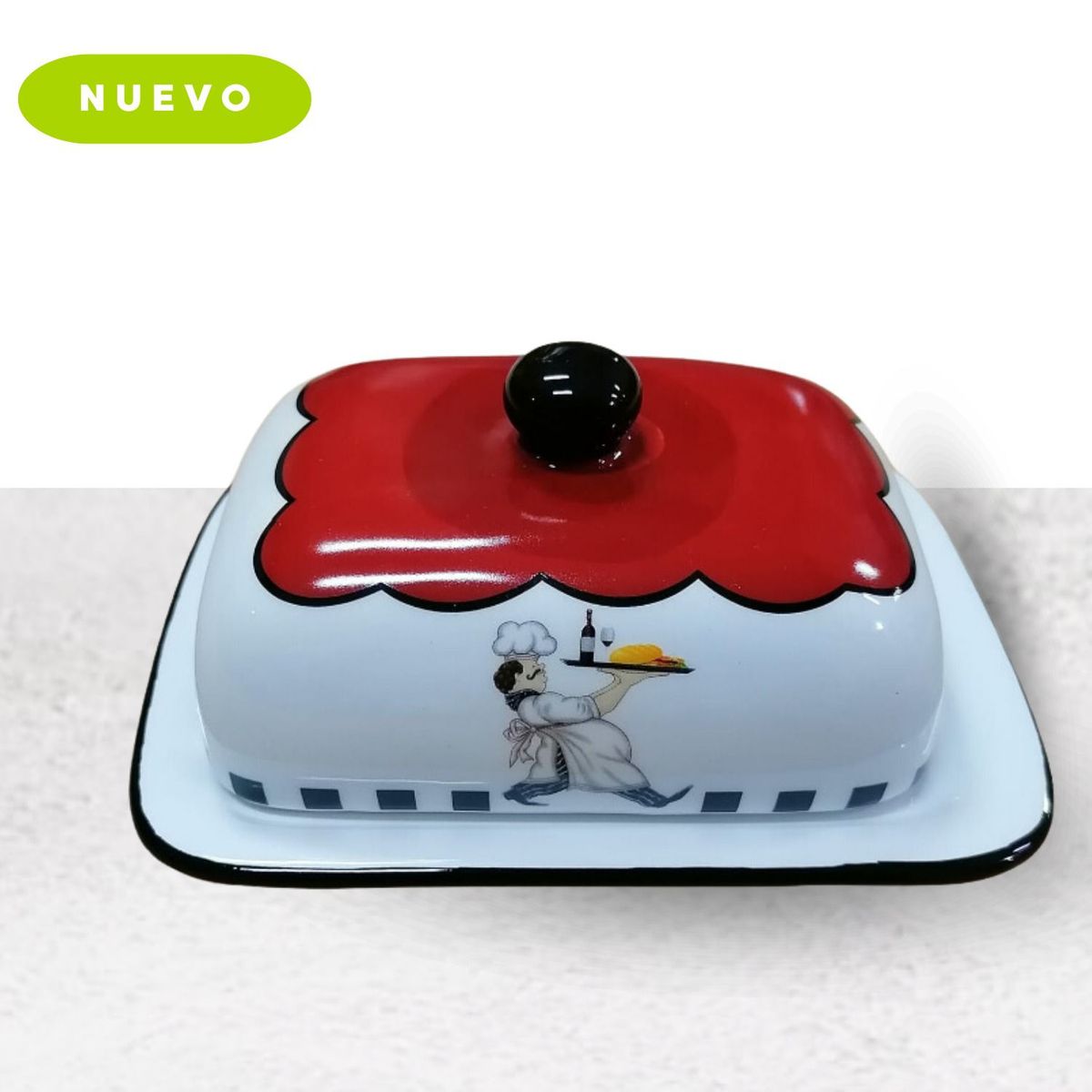 GENERICO - MANTEQUILLERA DE LOZA CON TAPA