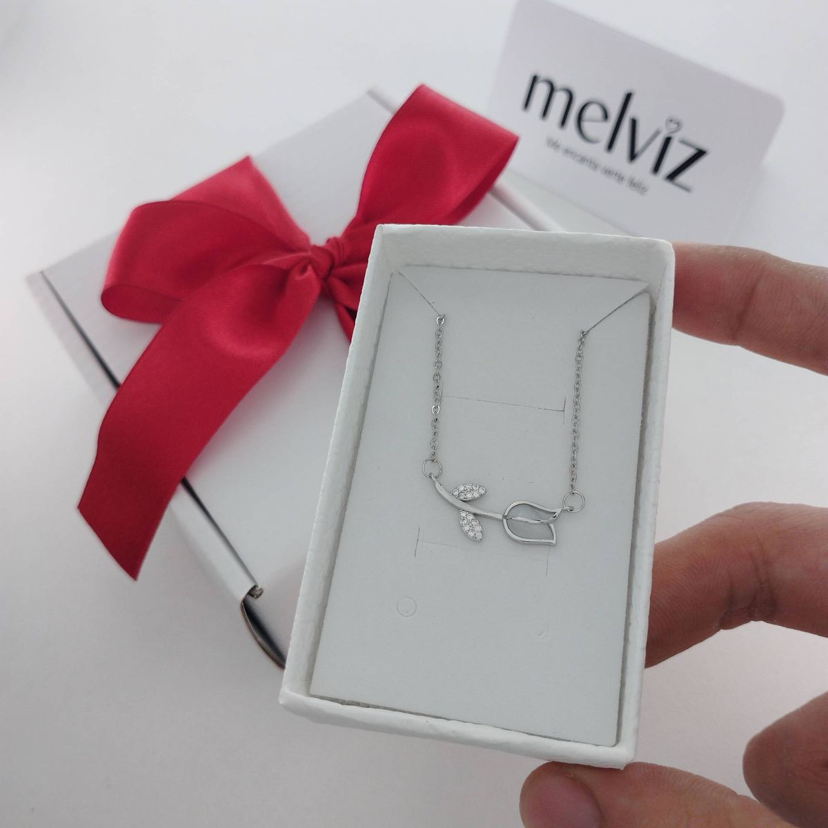 GENERICO - Collar Tulipán Plateado para Mujer